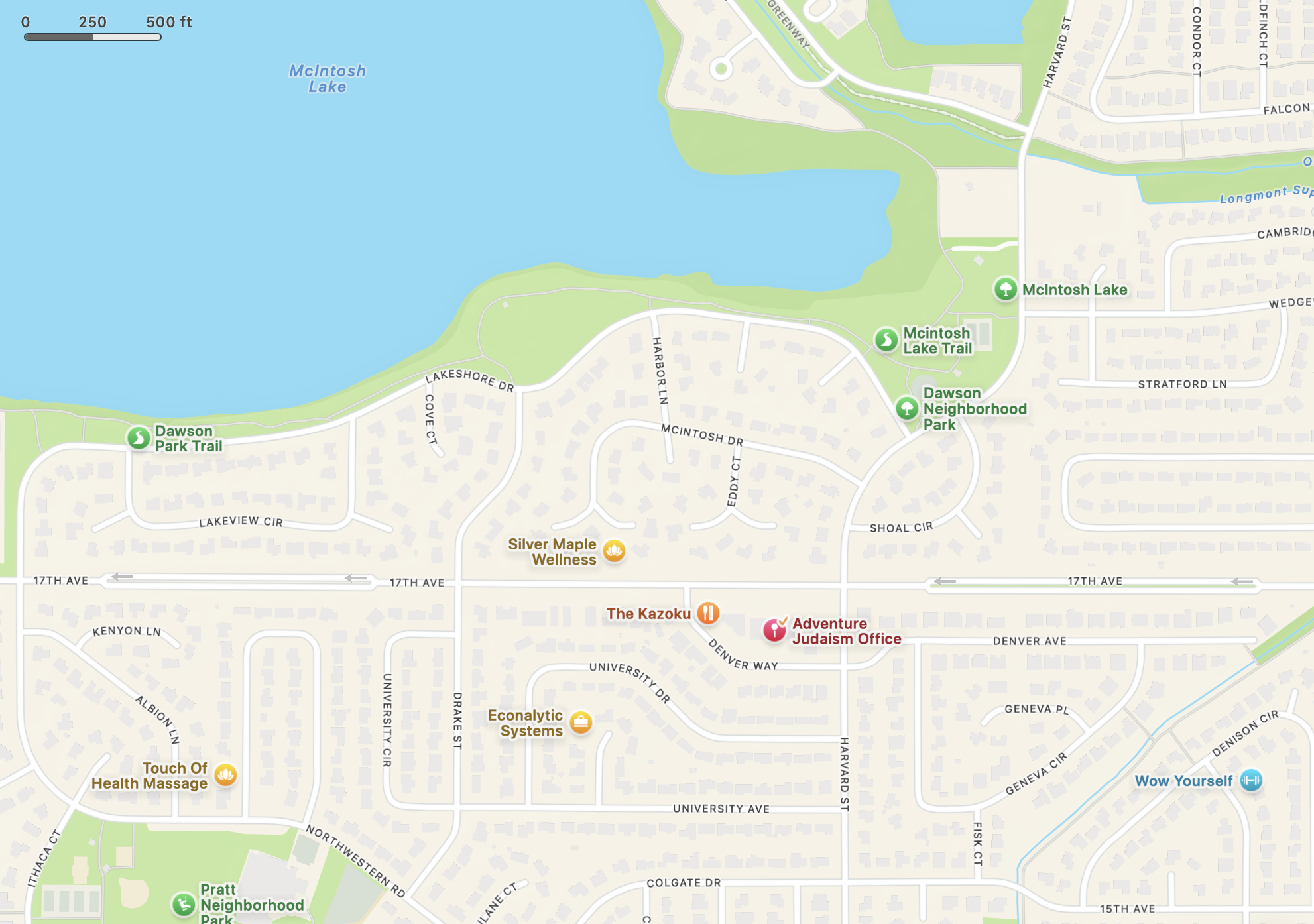 Static map of Adventure Judaism Office Location